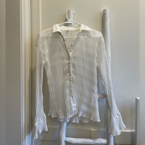 White sheer blouse